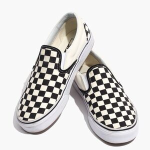 VANS Unisex Classic Slip-On Sneakers in Black Checkerboard | NIB